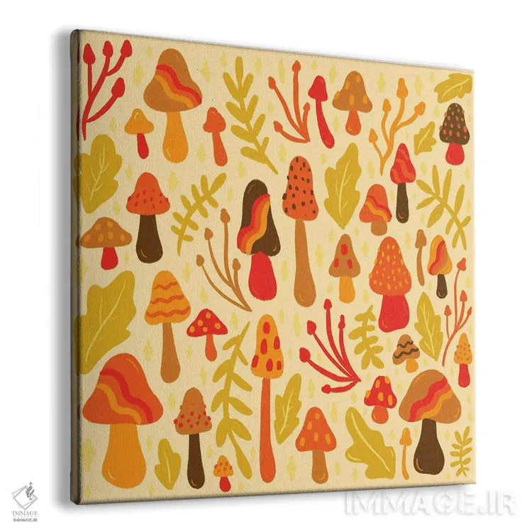 تابلو قارچهای بهاری اثر دودل بای مگ (استودیوی هنری) - نمای پرسپکتیو محصول