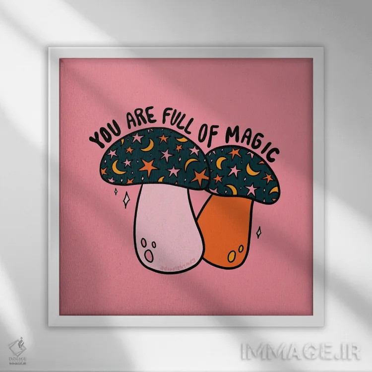 تابلو تو پر از جادو هستی اثر دودل بای مگ (استودیوی هنری) - نمای قابدار سفید