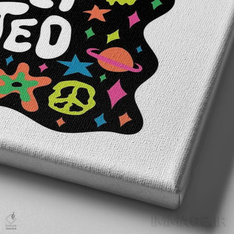 تابلو عادی بودن خیلی هم ارزش ندارد اثر دودل بای مگ (استودیوی هنری) - نمای نزدیک بافت بوم