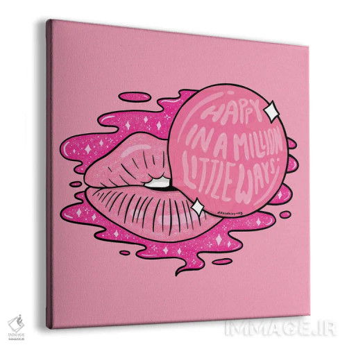 تابلو لبهای آدامس بادکنکی اثر دودل بای مگ (استودیوی هنری) - نمای پرسپکتیو محصول