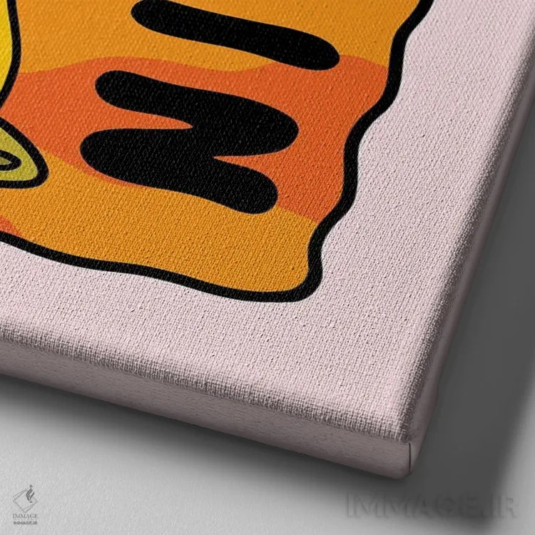 تابلو آرامش درون اثر دودل بای مگ (استودیوی هنری) - نمای نزدیک بافت بوم