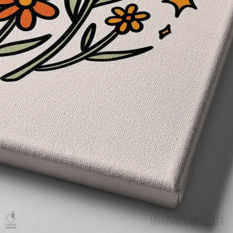 تابلو کابوی قارچی اثر دودل بای مگ (استودیوی هنری) - نمای نزدیک بافت بوم
