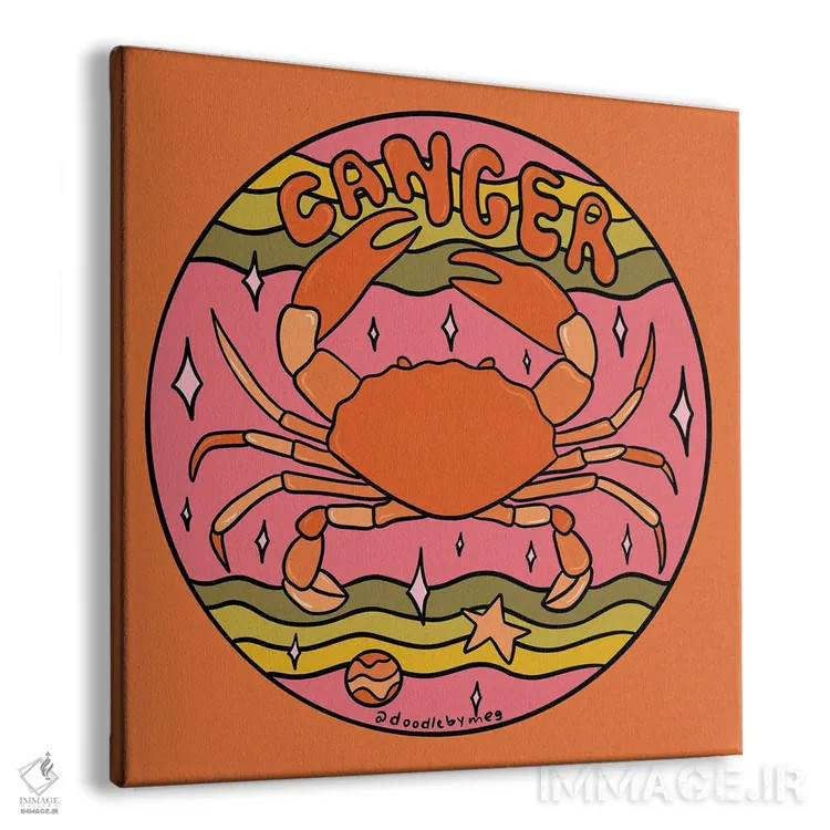 تابلو برج سرطان (تیر) اثر دودل بای مگ (استودیوی هنری) - نمای پرسپکتیو محصول