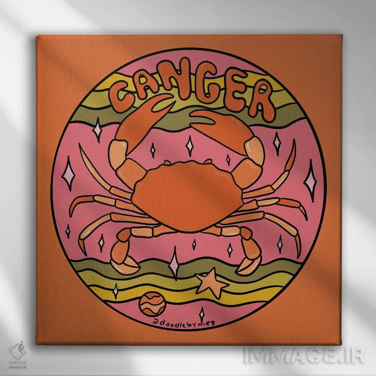 تابلو برج سرطان (تیر) اثر دودل بای مگ (استودیوی هنری) - نمای روبهرو روی دیوار