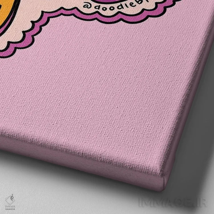 تابلو تقصیر را گردن علامت زودیاک من بینداز اثر دودل بای مگ (استودیوی هنری) - نمای نزدیک بافت بوم