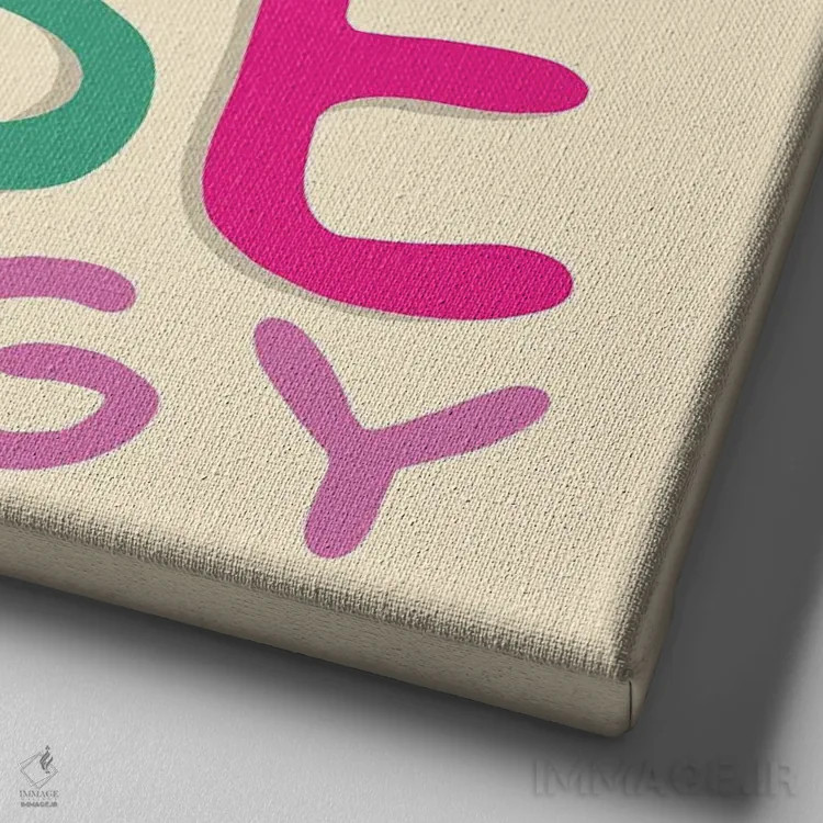 تابلو انرژی دختر رئیس (زن قدرتمند) اثر دودل بای مگ (استودیوی هنری) - نمای نزدیک بافت بوم