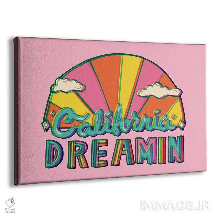 تابلو رویای کالیفرنیا اثر دودل بای مگ (استودیوی هنری) - نمای پرسپکتیو محصول