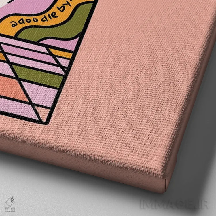 تابلو گیاه متولد تیر (برج سرطان) اثر دودل بای مگ (استودیوی هنری) - نمای نزدیک بافت بوم