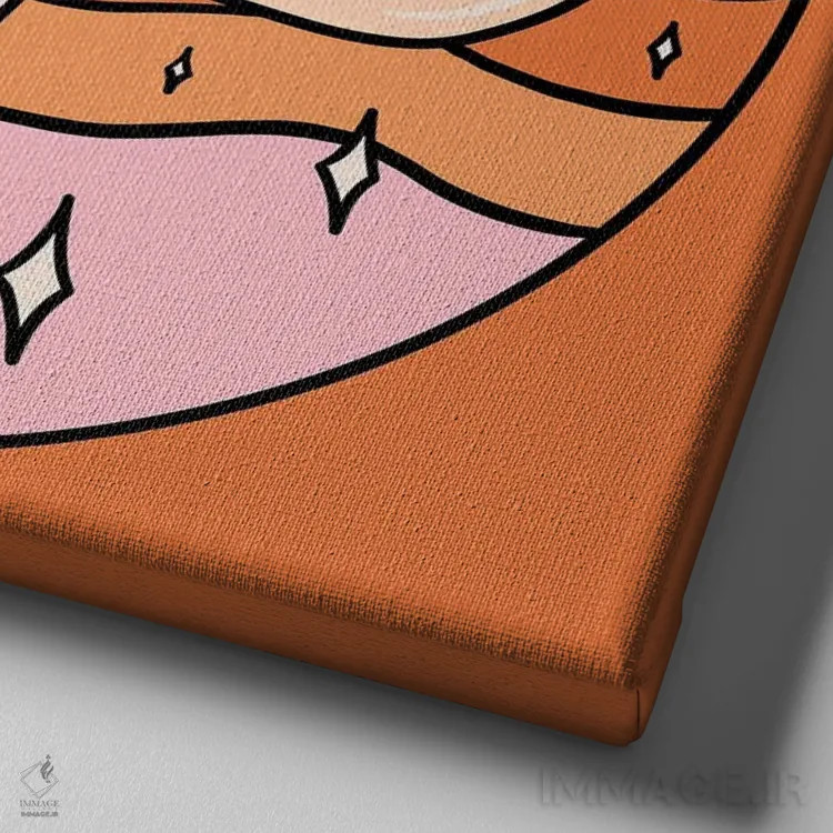 تابلو برج جدی (دی) اثر دودل بای مگ (استودیوی هنری) - نمای نزدیک بافت بوم