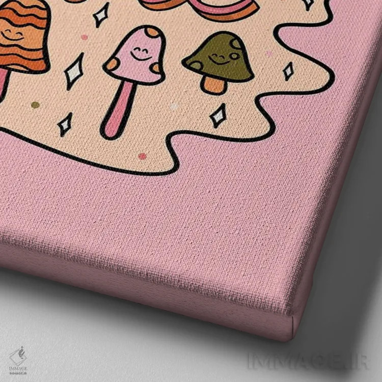 تابلو تغییر زیباست اثر دودل بای مگ (استودیوی هنری) - نمای نزدیک بافت بوم