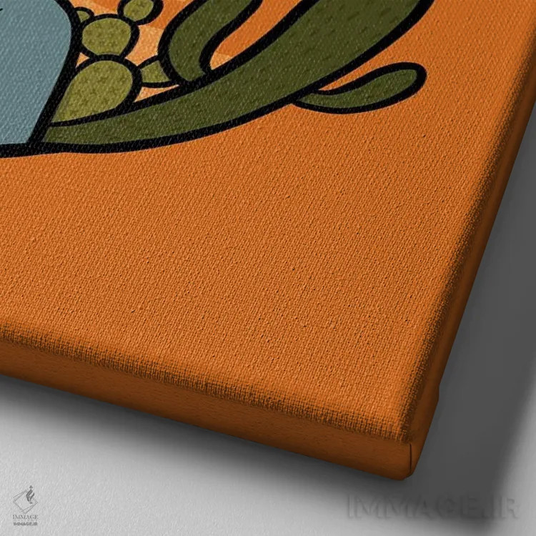 تابلو کابوی دخترانه صحرایی اثر دودل بای مگ (استودیوی هنری) - نمای نزدیک بافت بوم