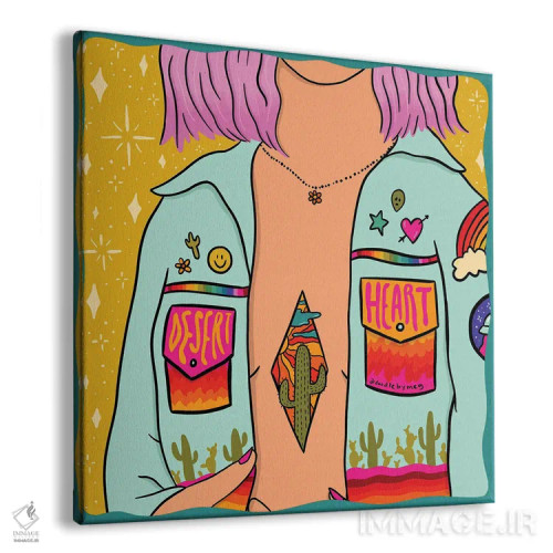 تابلو قلب کویری اثر دودل بای مگ (استودیوی هنری) - نمای پرسپکتیو محصول