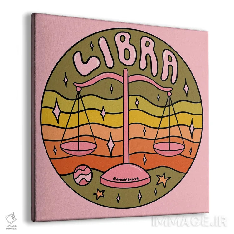 تابلو برج میزان (مهر) اثر دودل بای مگ (استودیوی هنری) - نمای پرسپکتیو محصول