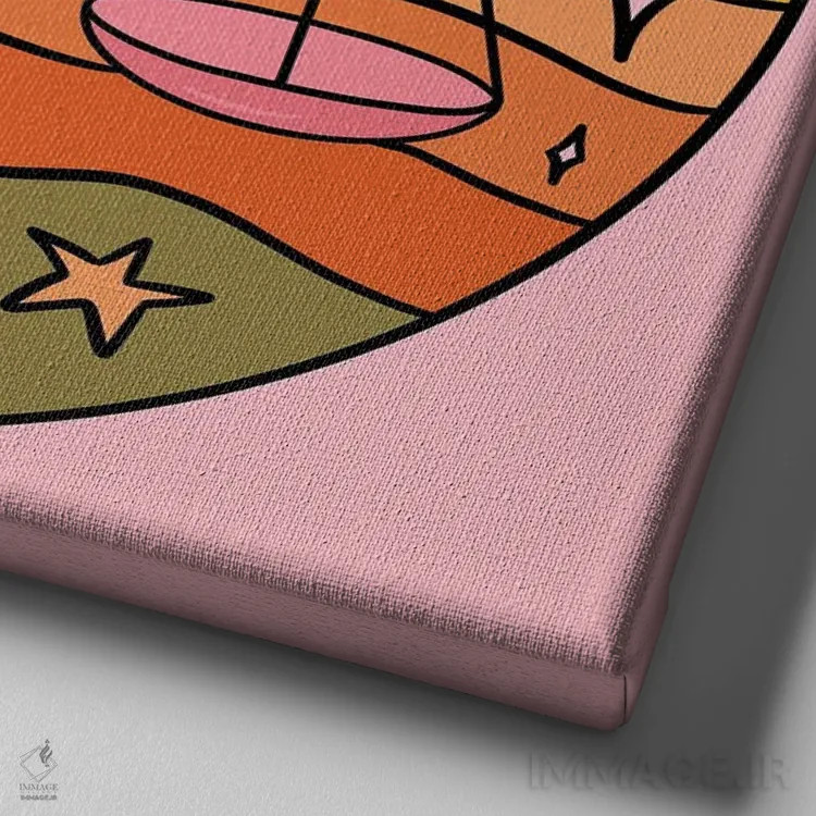 تابلو برج میزان (مهر) اثر دودل بای مگ (استودیوی هنری) - نمای نزدیک بافت بوم