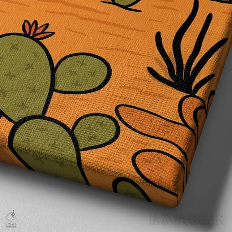 تابلو دختر صحرا اثر دودل بای مگ (استودیوی هنری) - نمای نزدیک بافت بوم