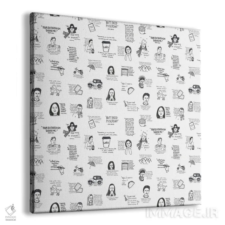 تابلو جملات سریال دختران گیلمور اثر دودل بای مگ (استودیوی هنری) - نمای پرسپکتیو محصول