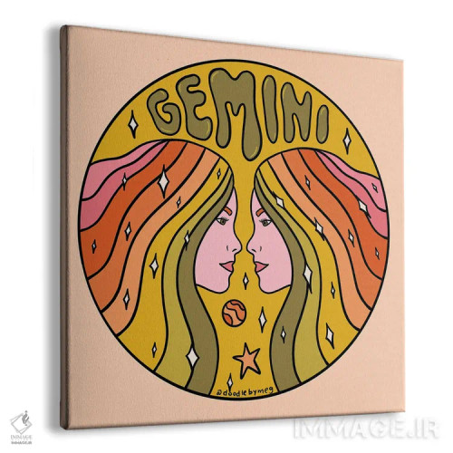 تابلو برج جوزا (خرداد) اثر دودل بای مگ (استودیوی هنری) - نمای پرسپکتیو محصول