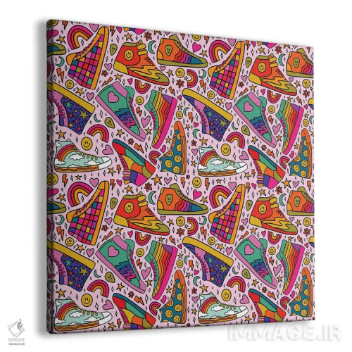 تابلو طرح کتانی ساقبلند اثر دودل بای مگ (استودیوی هنری) - نمای پرسپکتیو محصول