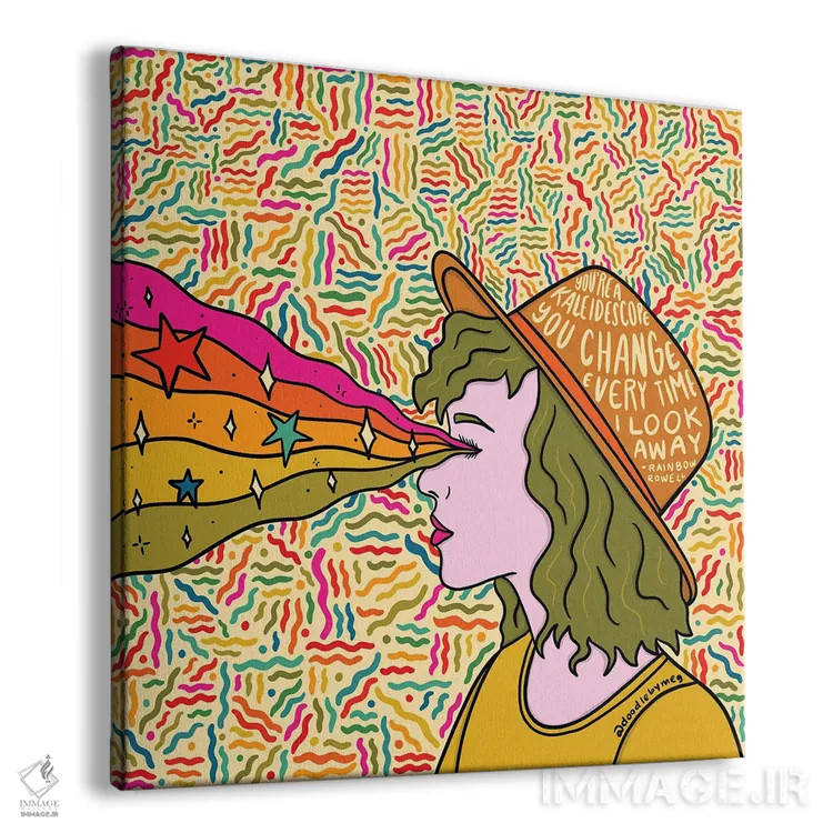 تابلو کالیدوسکوپ (وسیلهٔ تصویری با الگوهای رنگارنگ) اثر دودل بای مگ (استودیوی هنری) - نمای پرسپکتیو محصول