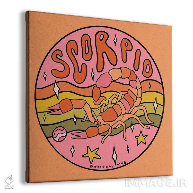 تابلو برج عقرب (آبان) اثر دودل بای مگ (استودیوی هنری) - نمای پرسپکتیو محصول