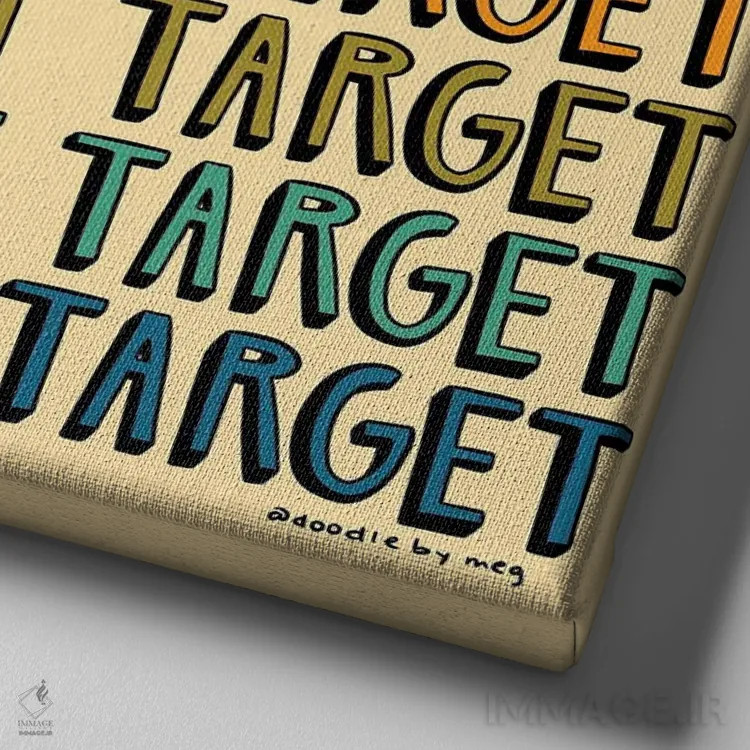 تابلو ترجیح میدهم در فروشگاه تارگت باشم اثر دودل بای مگ (استودیوی هنری) - نمای نزدیک بافت بوم
