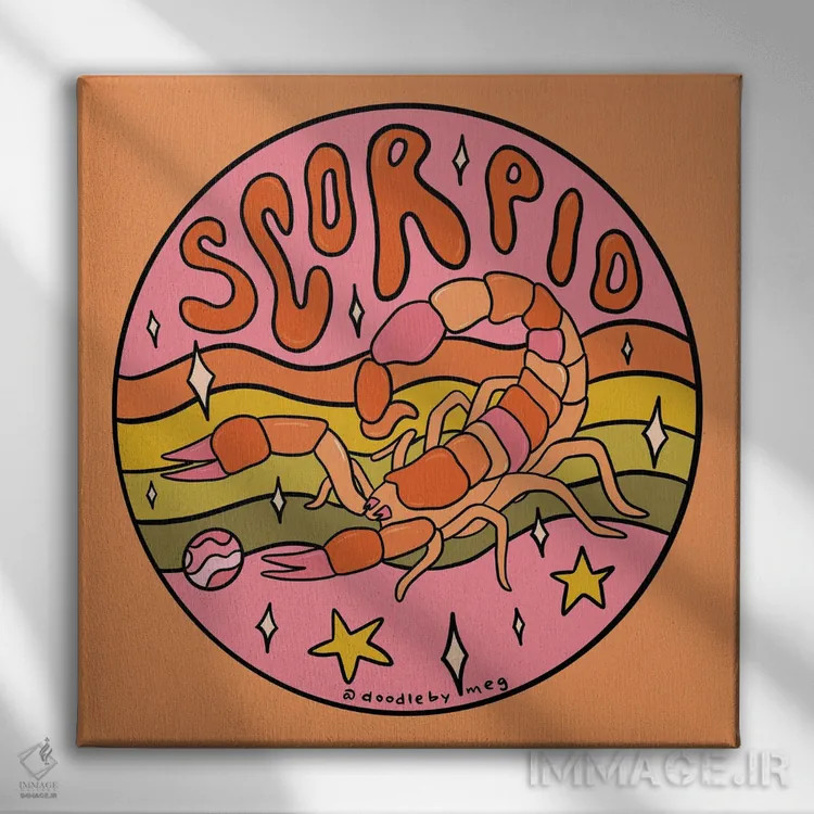 تابلو برج عقرب (آبان) اثر دودل بای مگ (استودیوی هنری) - نمای روبهرو روی دیوار