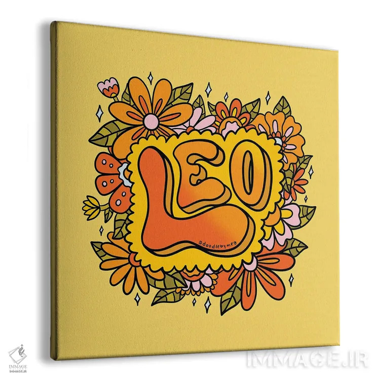 تابلو گلهای متولد مرداد (برج اسد) اثر دودل بای مگ (استودیوی هنری) - نمای پرسپکتیو محصول