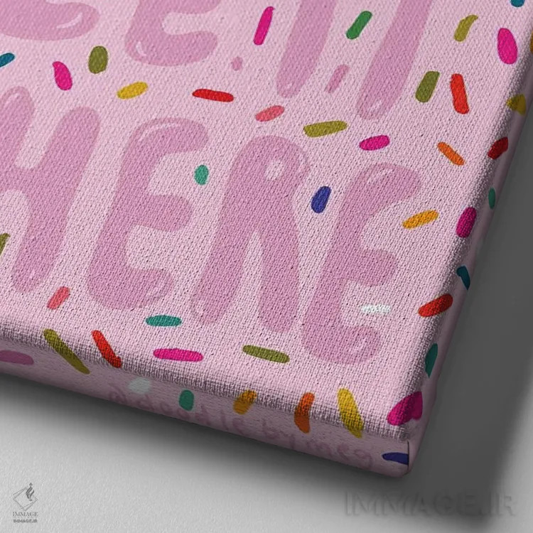 تابلو پاشیدن مهربانی اثر دودل بای مگ (استودیوی هنری) - نمای نزدیک بافت بوم