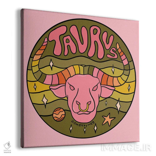 تابلو برج ثور (اردیبهشت) اثر دودل بای مگ (استودیوی هنری) - نمای پرسپکتیو محصول