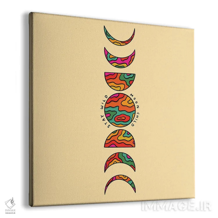 تابلو مراحل ماه (اهله ماه) اثر دودل بای مگ (استودیوی هنری) - نمای پرسپکتیو محصول