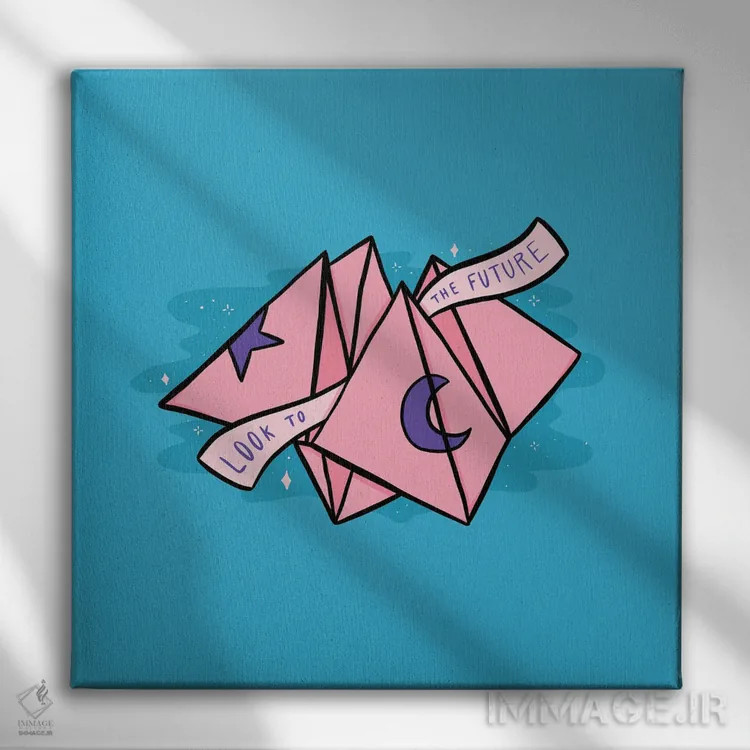 تابلو شکارچی اوشی (بازی کاغذی کودکان) اثر دودل بای مگ (استودیوی هنری) - نمای روبهرو روی دیوار