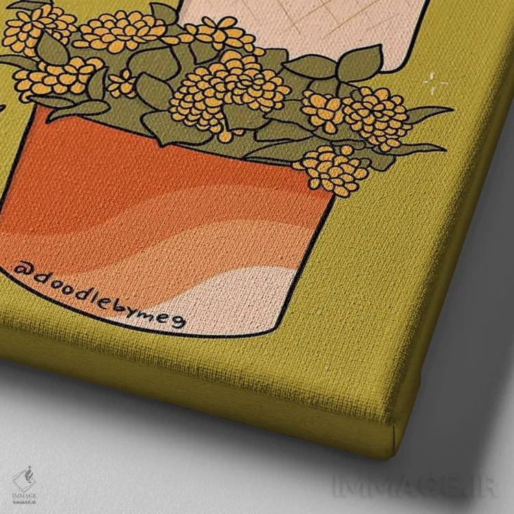 تابلو زندگی پر از جادوست اثر دودل بای مگ (استودیوی هنری) - نمای نزدیک بافت بوم