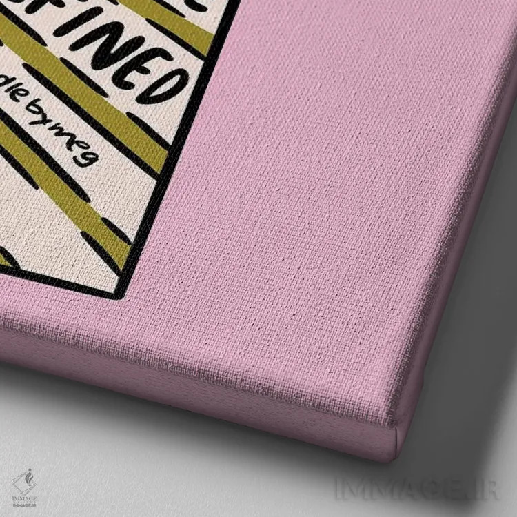 تابلو گیاه متولد مهر (برج میزان) اثر دودل بای مگ (استودیوی هنری) - نمای نزدیک بافت بوم