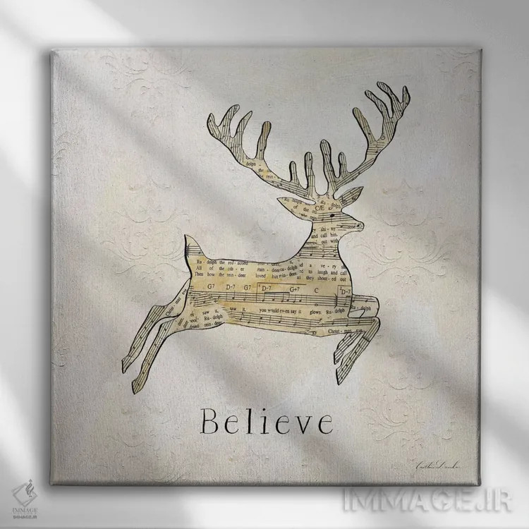 تابلو کریسمس قدیمی، باور اثر کیتلین داندون - نمای روبهرو روی دیوار