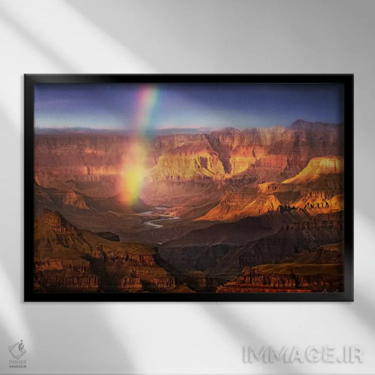 تابلو نمای دره IV اثر دیوید دروست - نمای قابدار مشکی