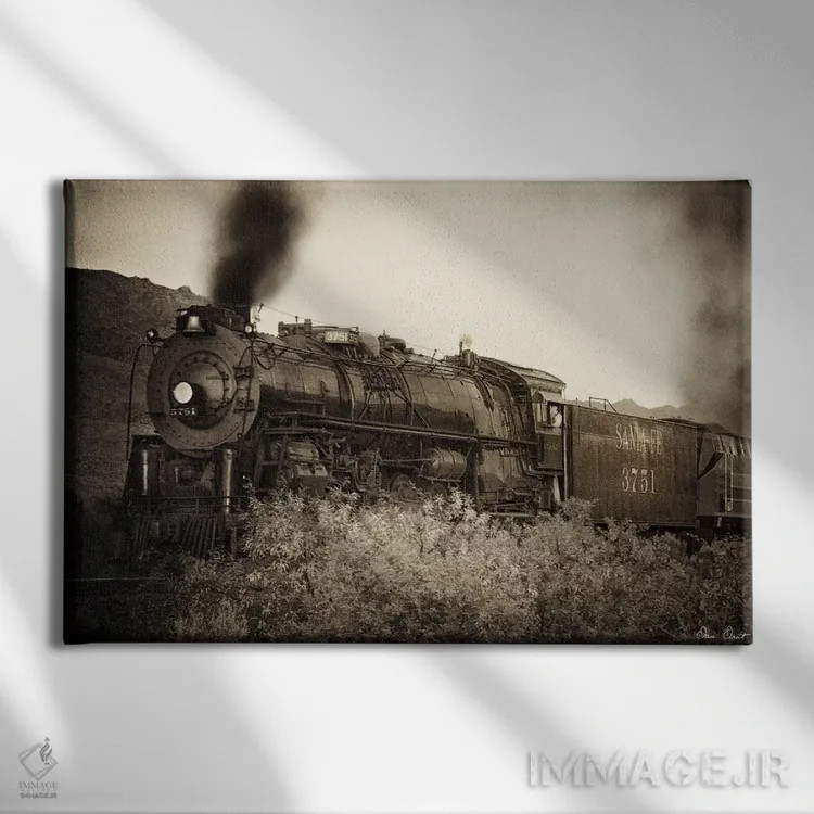تابلو ورود قطار I اثر دیوید دروست - نمای روبهرو روی دیوار