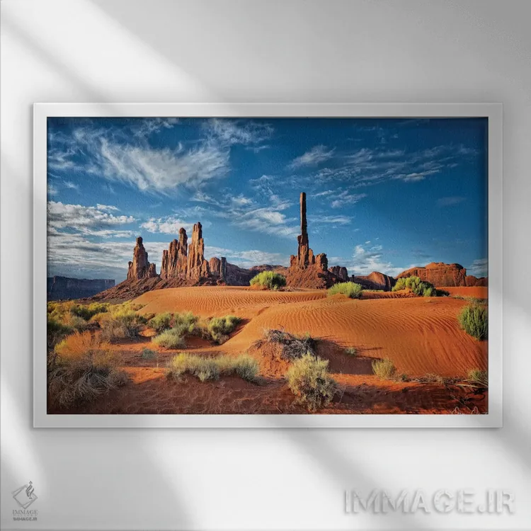 تابلو زیبایی دره V اثر دیوید دروست - نمای قابدار سفید