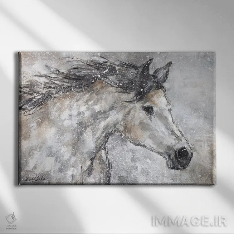 تابلو وحشی و آزاد اثر دبی کولز - نمای روبهرو روی دیوار