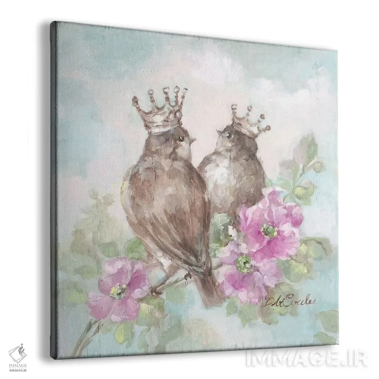 تابلو پرندگان آوازخوان با تاج فرانسوی II اثر دبی کولز - نمای پرسپکتیو محصول