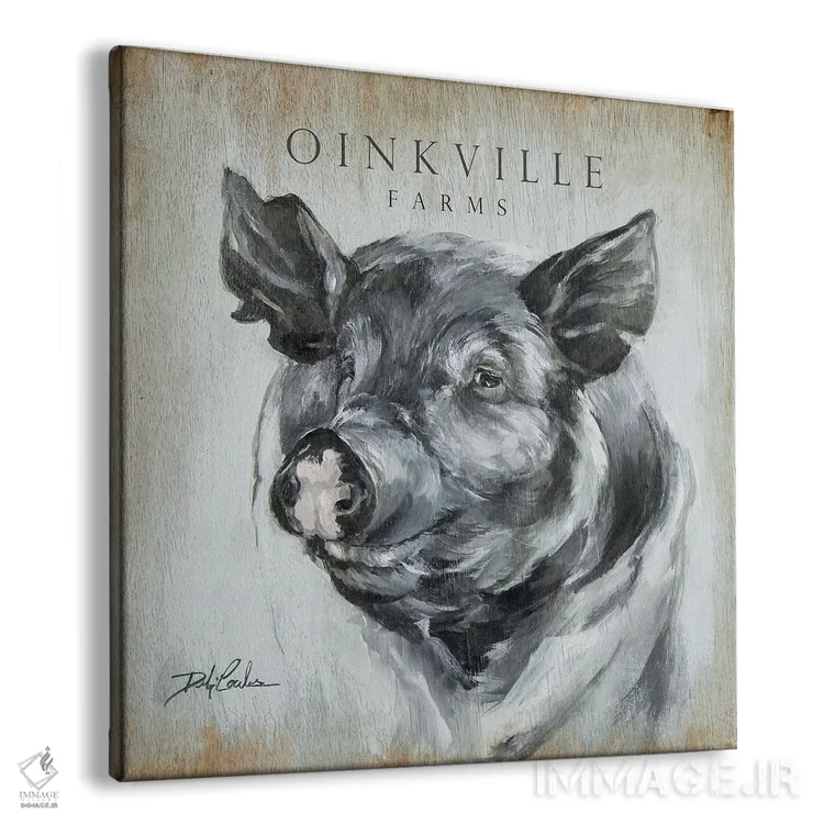 تابلو مزرعههای اوینکویل (صدای خوک) اثر دبی کولز - نمای پرسپکتیو محصول