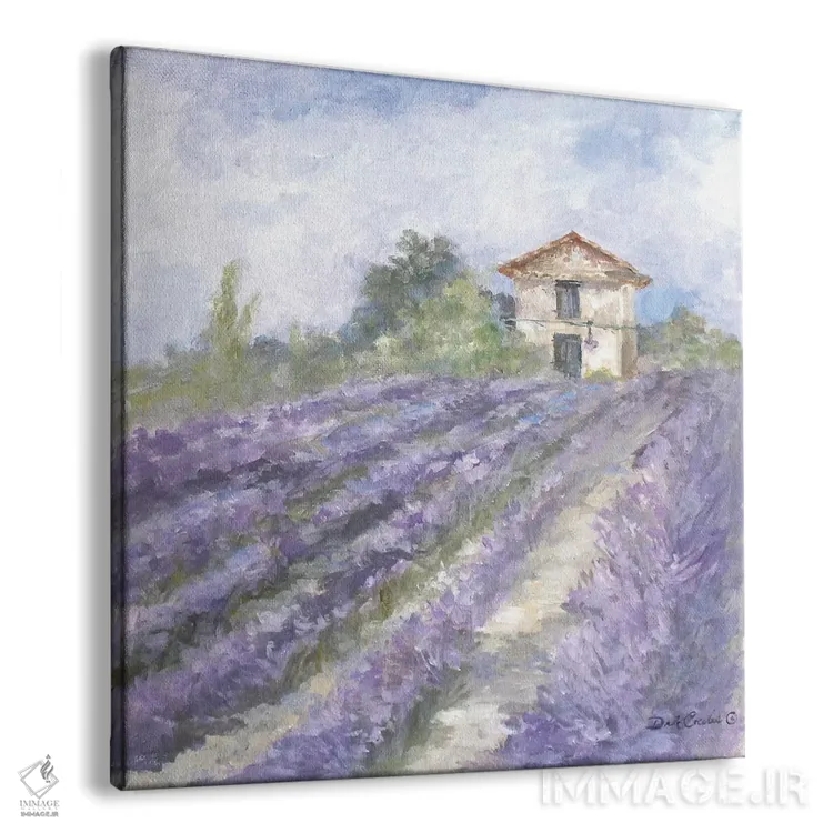 تابلو مزارع اسطوخودوس اثر دبی کولز - نمای پرسپکتیو محصول