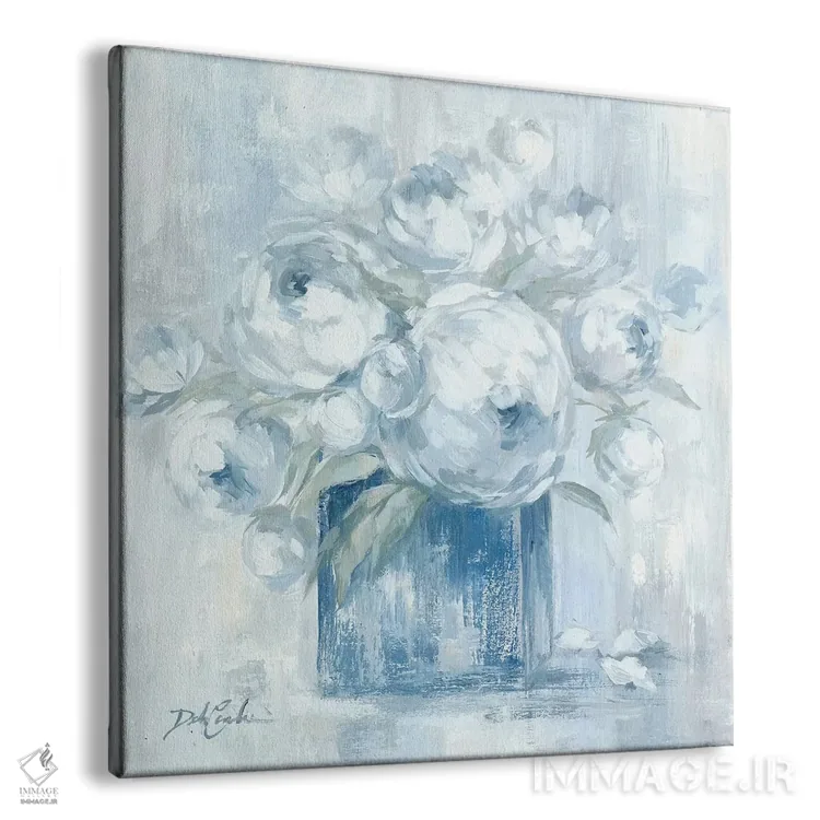 تابلو پیونیهای سفید اثر دبی کولز - نمای پرسپکتیو محصول