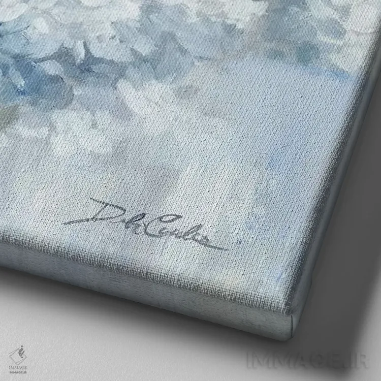 تابلو ادریسیهای سفید اثر دبی کولز - نمای نزدیک بافت بوم