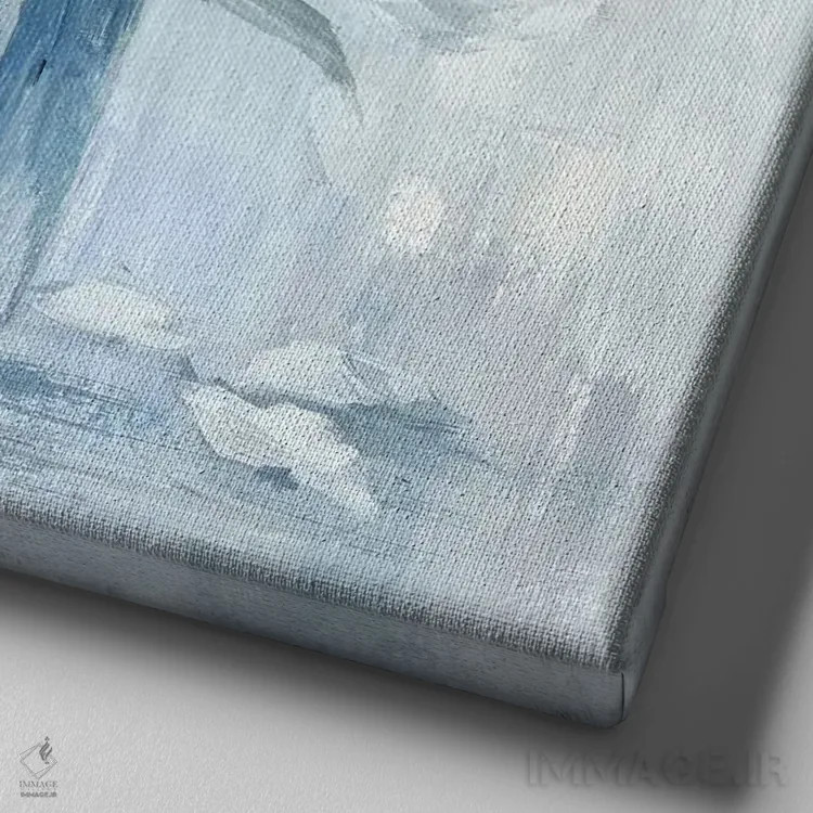 تابلو پیونیهای سفید اثر دبی کولز - نمای نزدیک بافت بوم