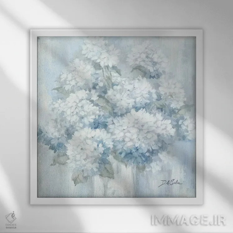 تابلو ادریسیهای سفید اثر دبی کولز - نمای قابدار سفید