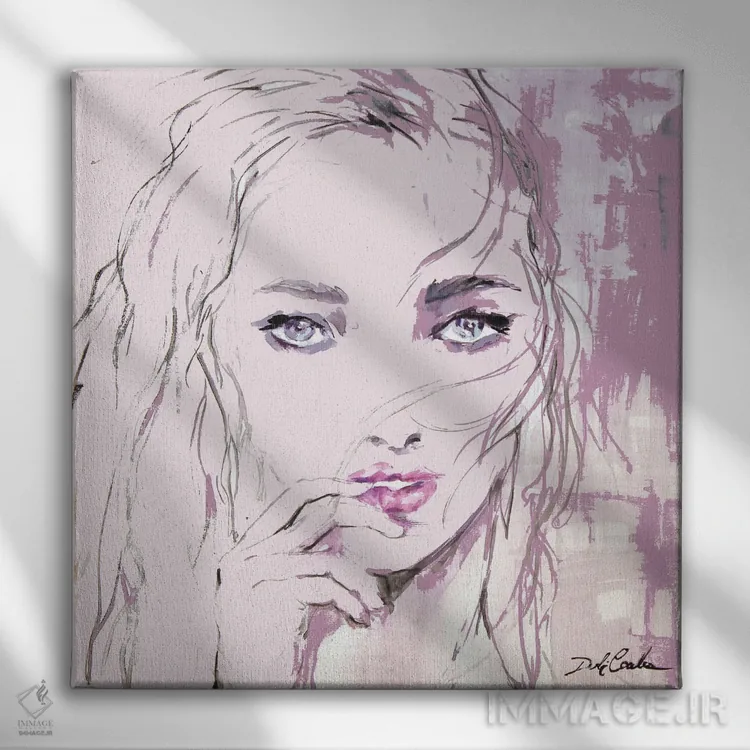 تابلو بوسه ۲ اثر دبی کولز - نمای روبهرو روی دیوار