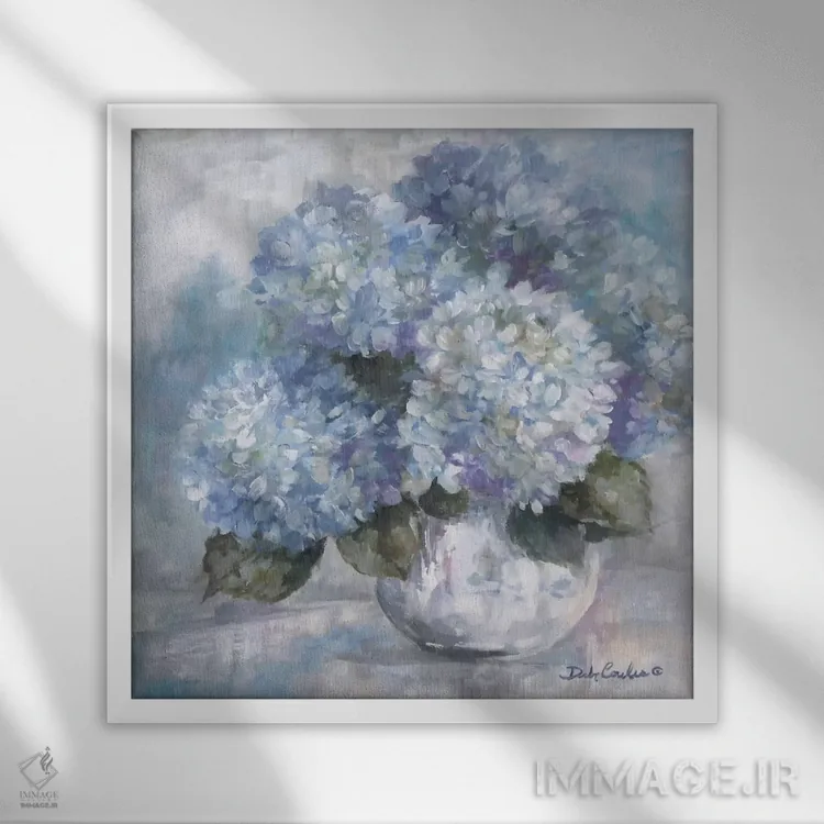 تابلو غم ادریسی اثر دبی کولز - نمای قابدار سفید