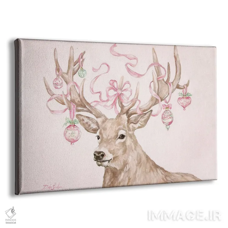 تابلو گوزن کریسمس اثر دبی کولز - نمای پرسپکتیو محصول