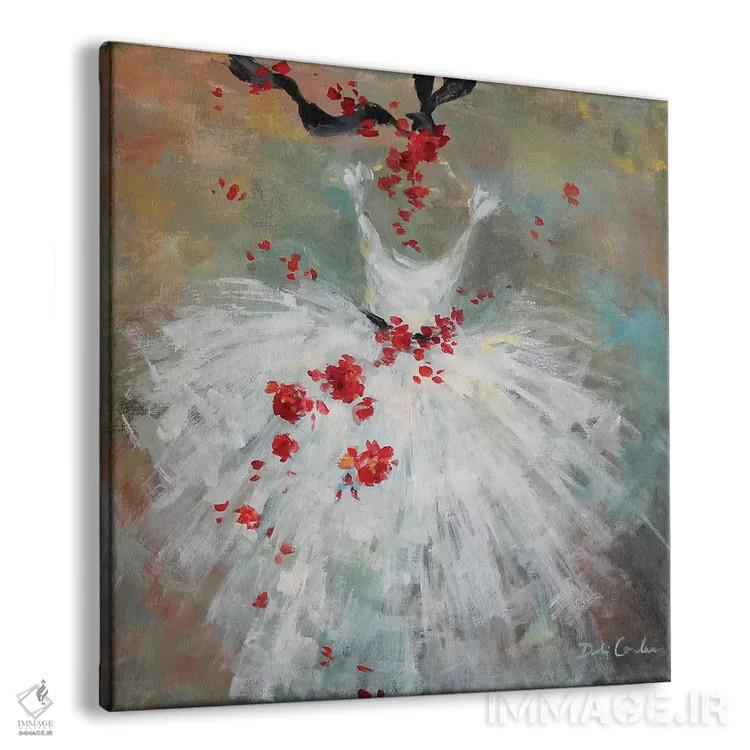 تابلو روژ ۲ (قرمز/فرانسوی) اثر دبی کولز - نمای پرسپکتیو محصول