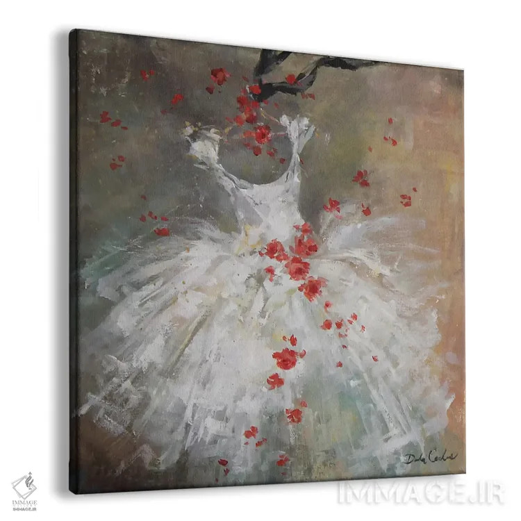 تابلو روژ ۱ (قرمز/فرانسوی) اثر دبی کولز - نمای پرسپکتیو محصول